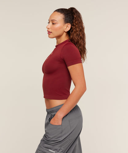 Gymshark Heavy Duty Seamless T-Shirt - Sets Red