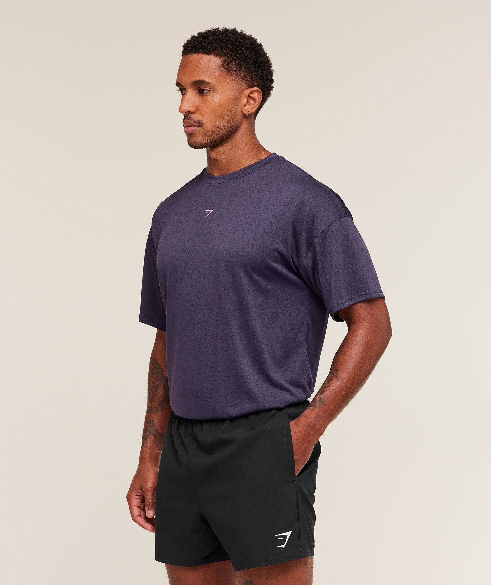 Gymshark Hybrid Athlete T-Shirt - Midnight Purple