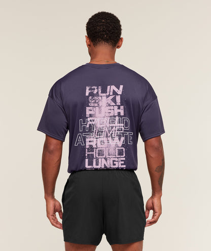 Gymshark Hybrid Athlete T-Shirt - Midnight Purple