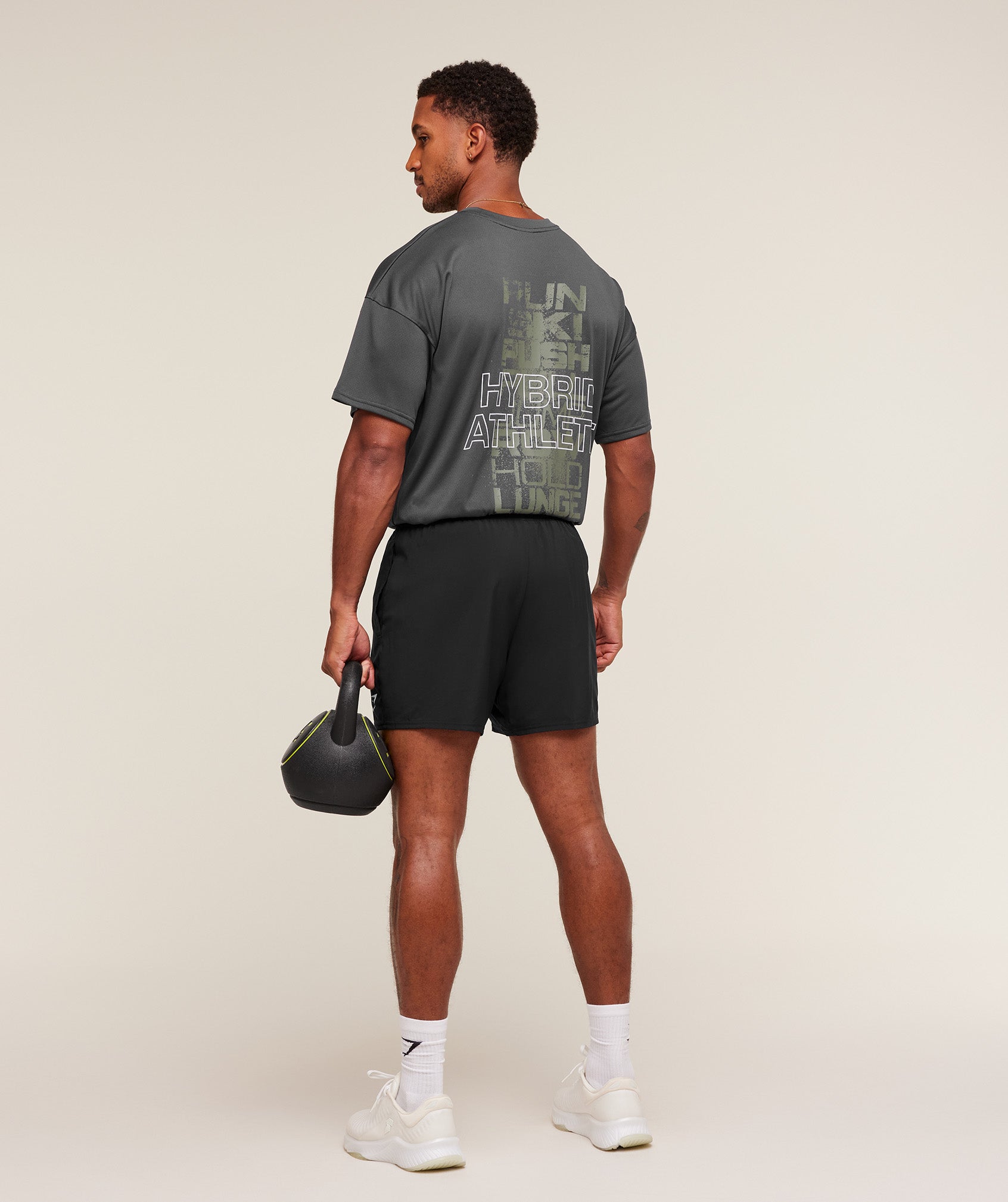 Gymshark Hybrid Athlete T-Shirt - Onyx Grey