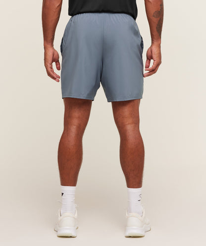 Gymshark Hybrid Graphic 7" Shorts - Iron Blue