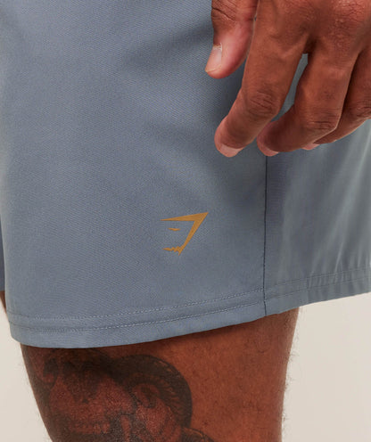Gymshark Hybrid Graphic 7" Shorts - Iron Blue