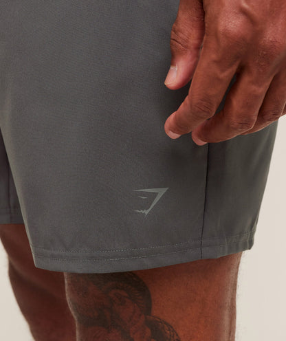 Gymshark Hybrid Graphic 7" Shorts - Onyx Grey
