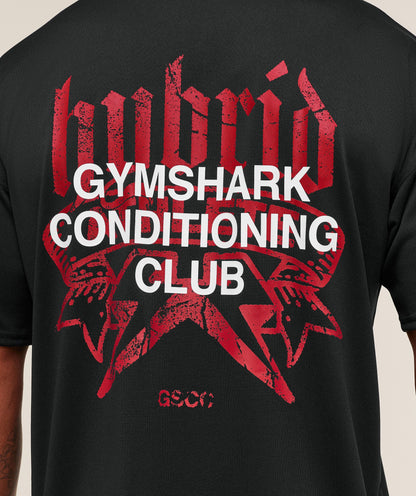 Gymshark Hybrid Graphic T-Shirt - Black