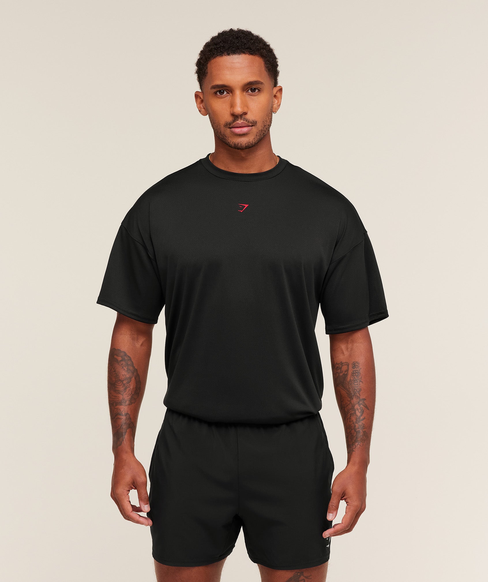 Gymshark Hybrid Graphic T-Shirt - Black