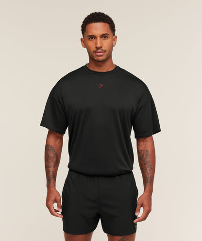 Gymshark Hybrid Graphic T-Shirt - Black