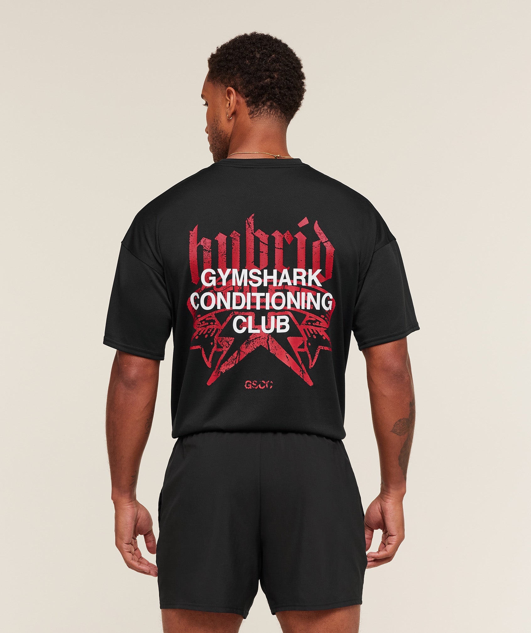 Gymshark Hybrid Graphic T-Shirt - Black
