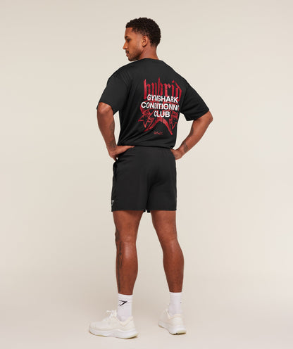 Gymshark Hybrid Graphic T-Shirt - Black