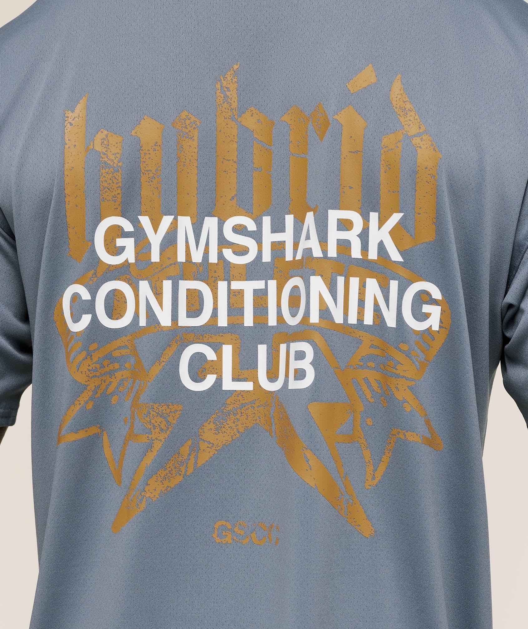 Gymshark Hybrid Graphic T-Shirt - Iron Blue