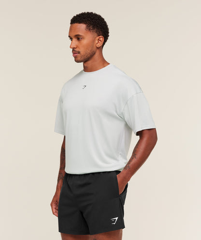 Gymshark Hybrid Graphic T-Shirt - Light Grey