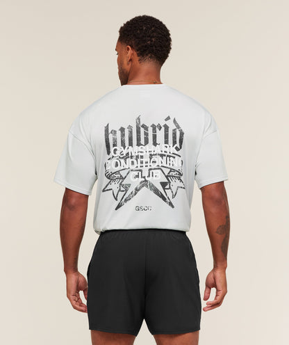 Gymshark Hybrid Graphic T-Shirt - Light Grey