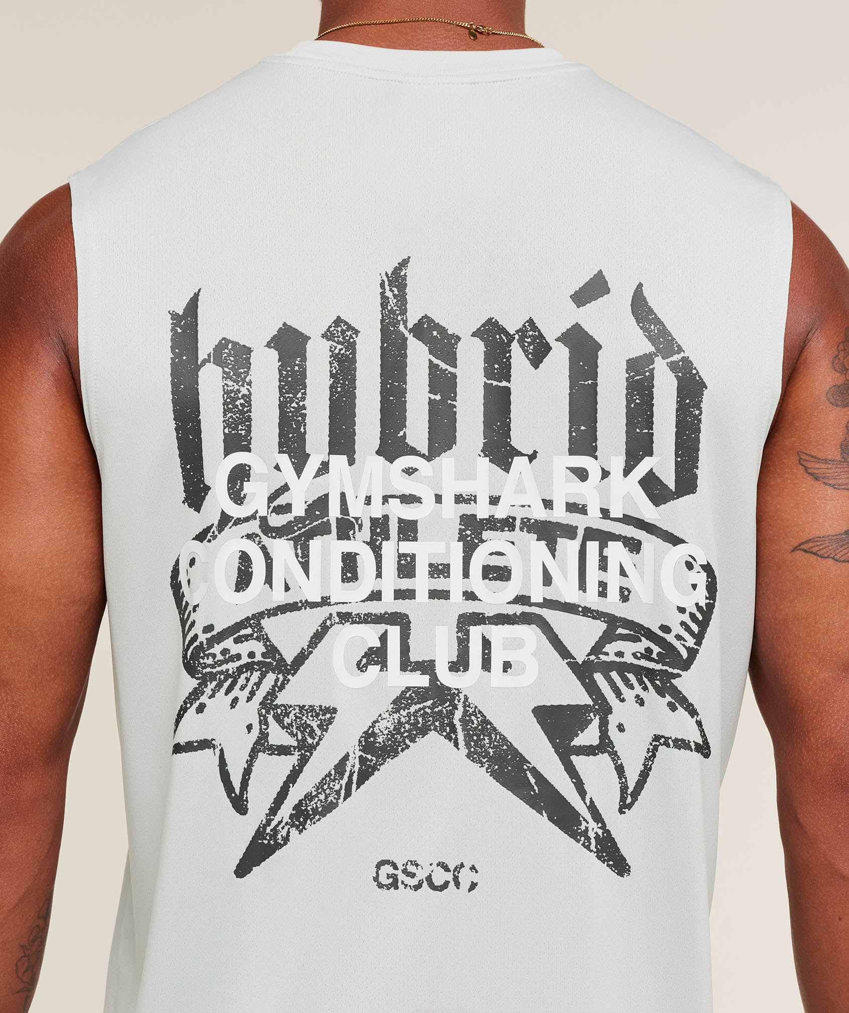 Gymshark Hybrid Graphic Tank - Light Grey