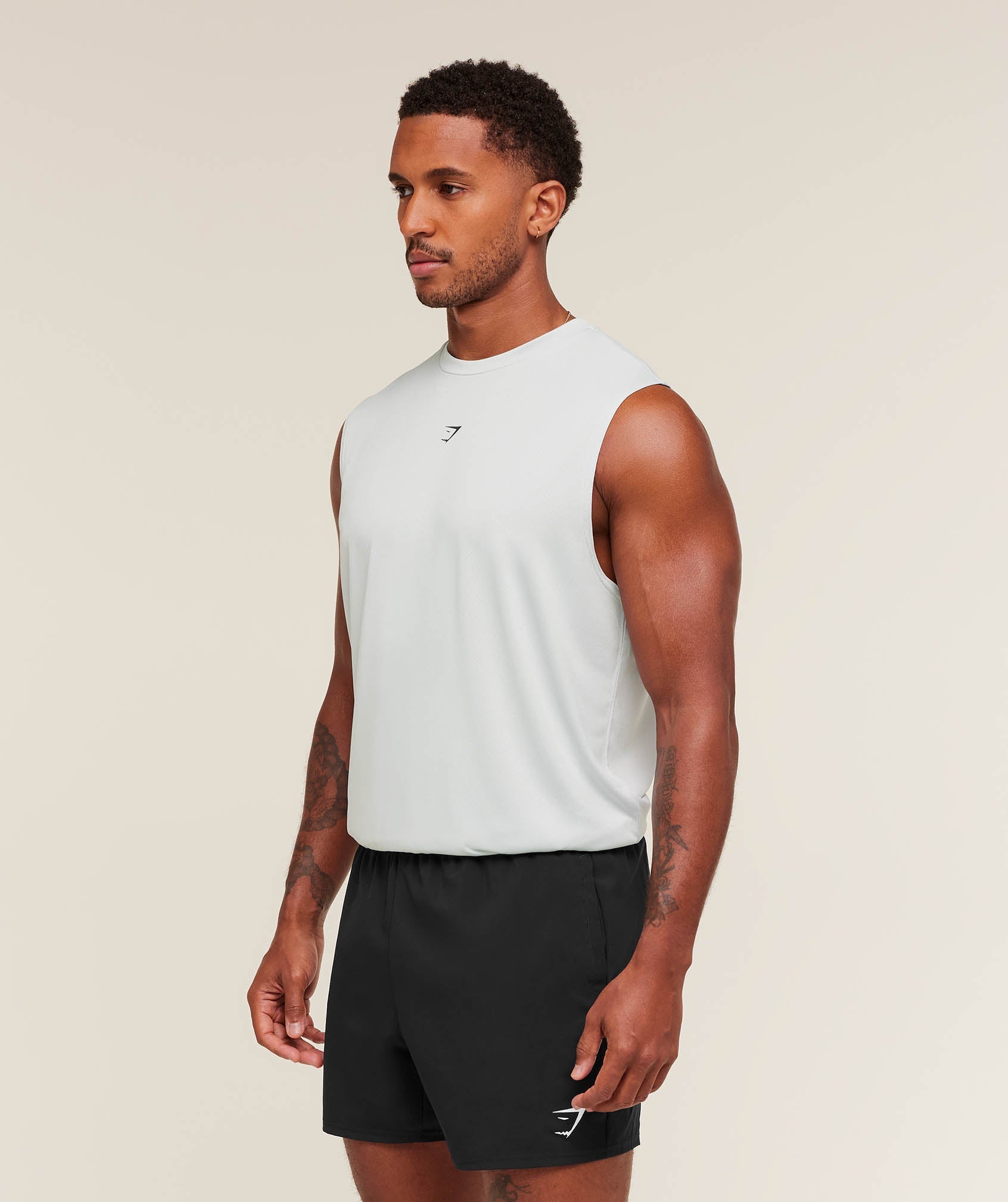 Gymshark Hybrid Graphic Tank - Light Grey