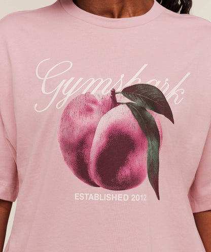 Gymshark Juicy Peach Short Sleeve T-Shirt - Cloud Pink