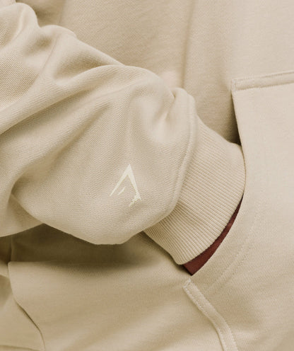 Gymshark Layered Graphic Zip Up Hoodie - Pebble Grey