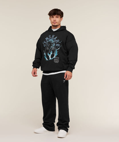 Gymshark Panther Graphic Hoodie - Black