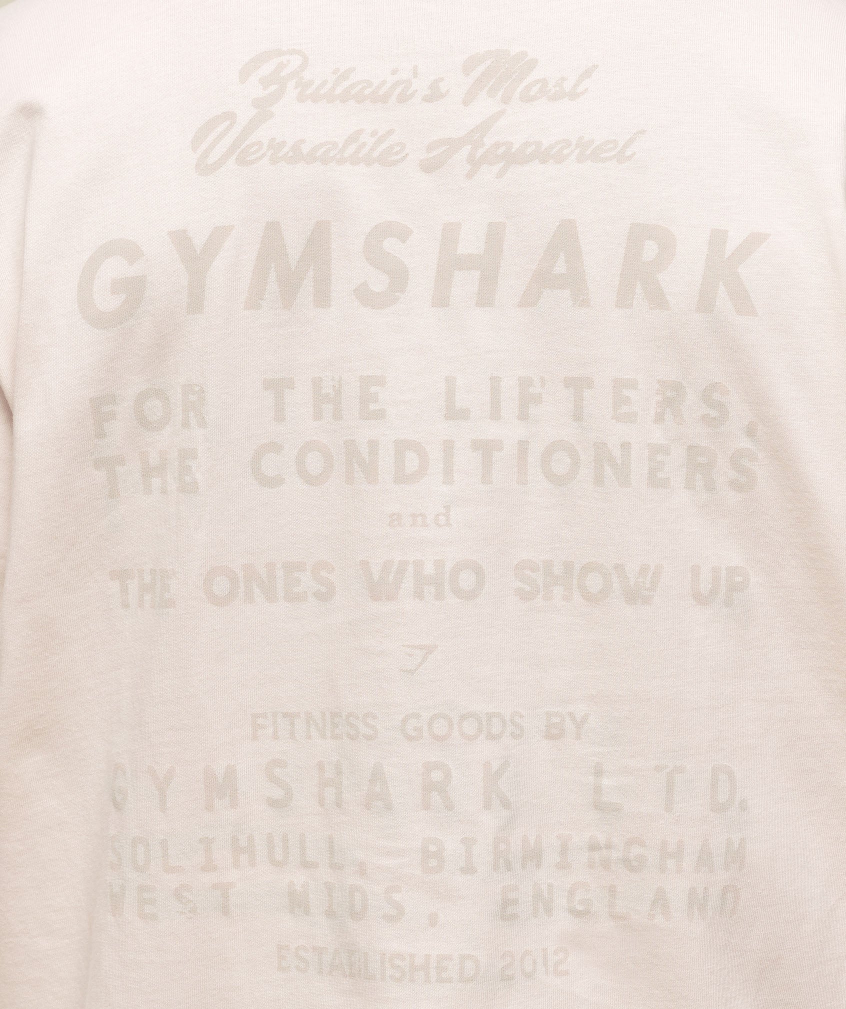 Gymshark For The Lifters Boxy T-Shirt - Oat White
