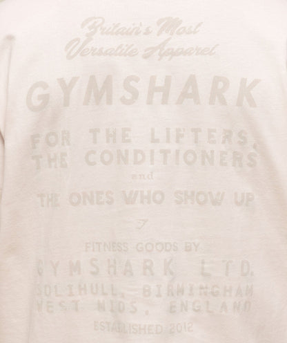Gymshark For The Lifters Boxy T-Shirt - Oat White