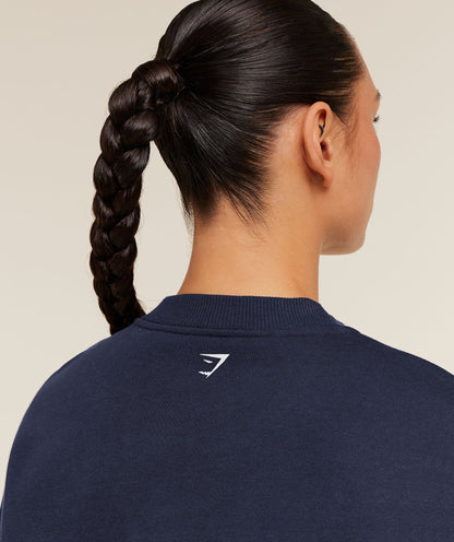 Gymshark Run Club Graphic Sweatshirt - Heavy Blue