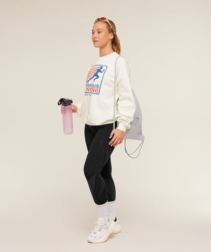 Gymshark Run Club Graphic Sweatshirt - GS Soft White