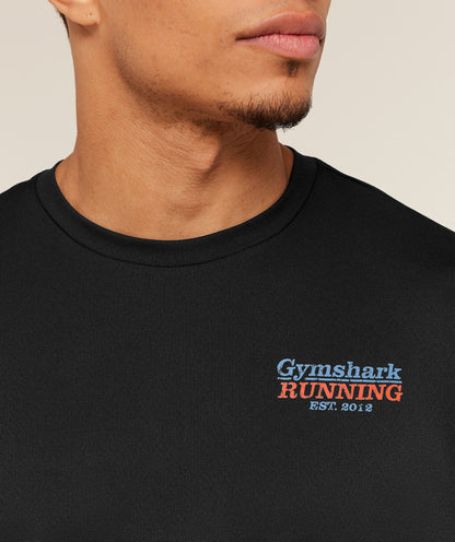 Gymshark Run Club Graphic T-Shirt - GS Black