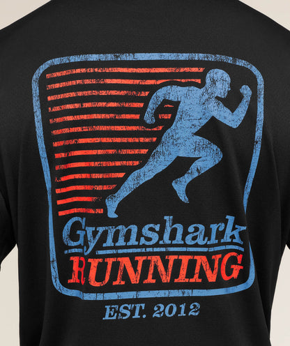 Gymshark Run Club Graphic T-Shirt - GS Black