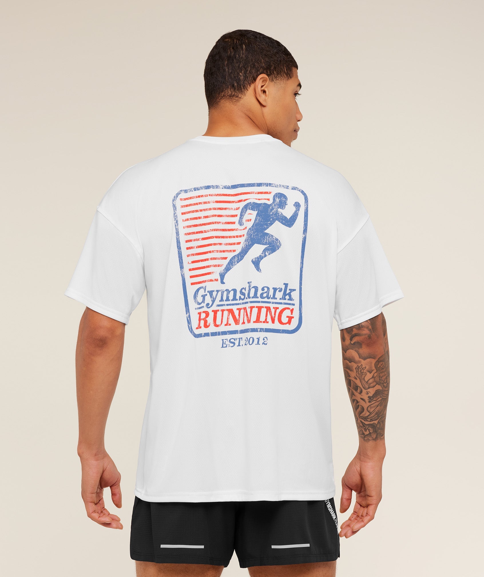 Gymshark Run Club Graphic T-Shirt - GS White