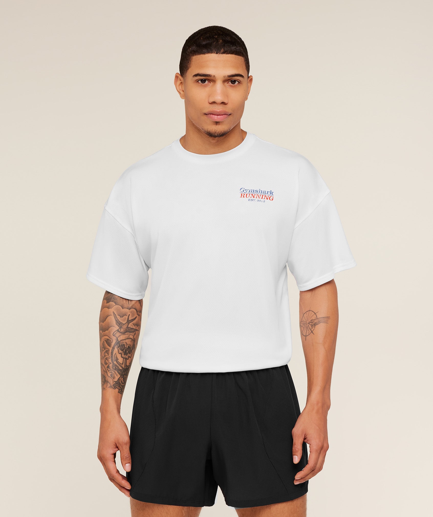 Gymshark Run Club Graphic T-Shirt - GS White