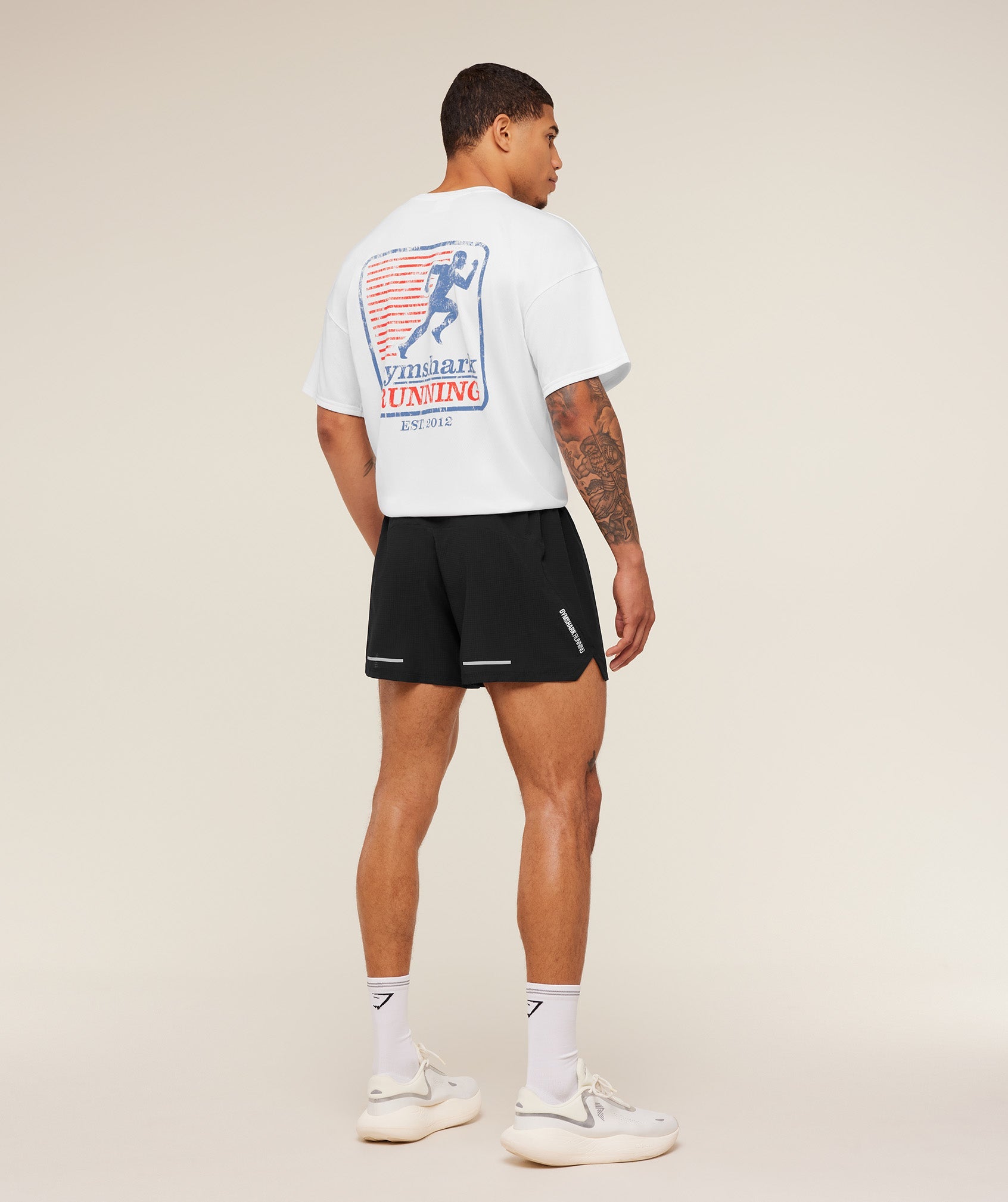 Gymshark Run Club Graphic T-Shirt - GS White
