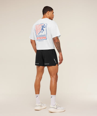 Gymshark Run Club Graphic T-Shirt - GS White