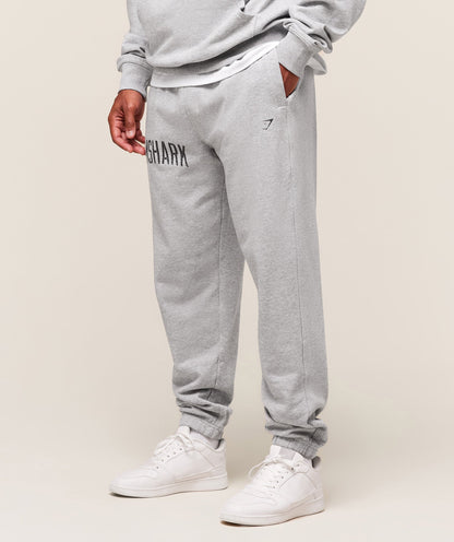 Gymshark Worn Graphic Jogger - Light Grey Core Marl
