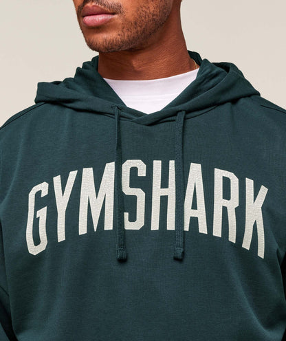 Gymshark Worn Graphic Hoodie - Deep Petrol Blue