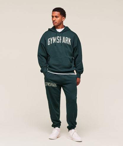 Gymshark Worn Graphic Hoodie - Deep Petrol Blue