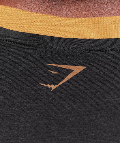 Gymshark XXL Strength Dept Ringer T-Shirt - Black