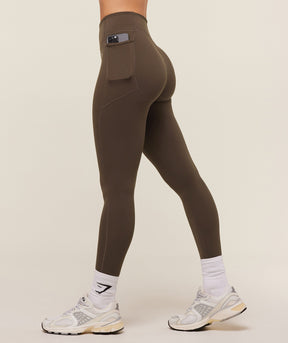Gymshark Lifting Pocket Leggings - Archive Brown