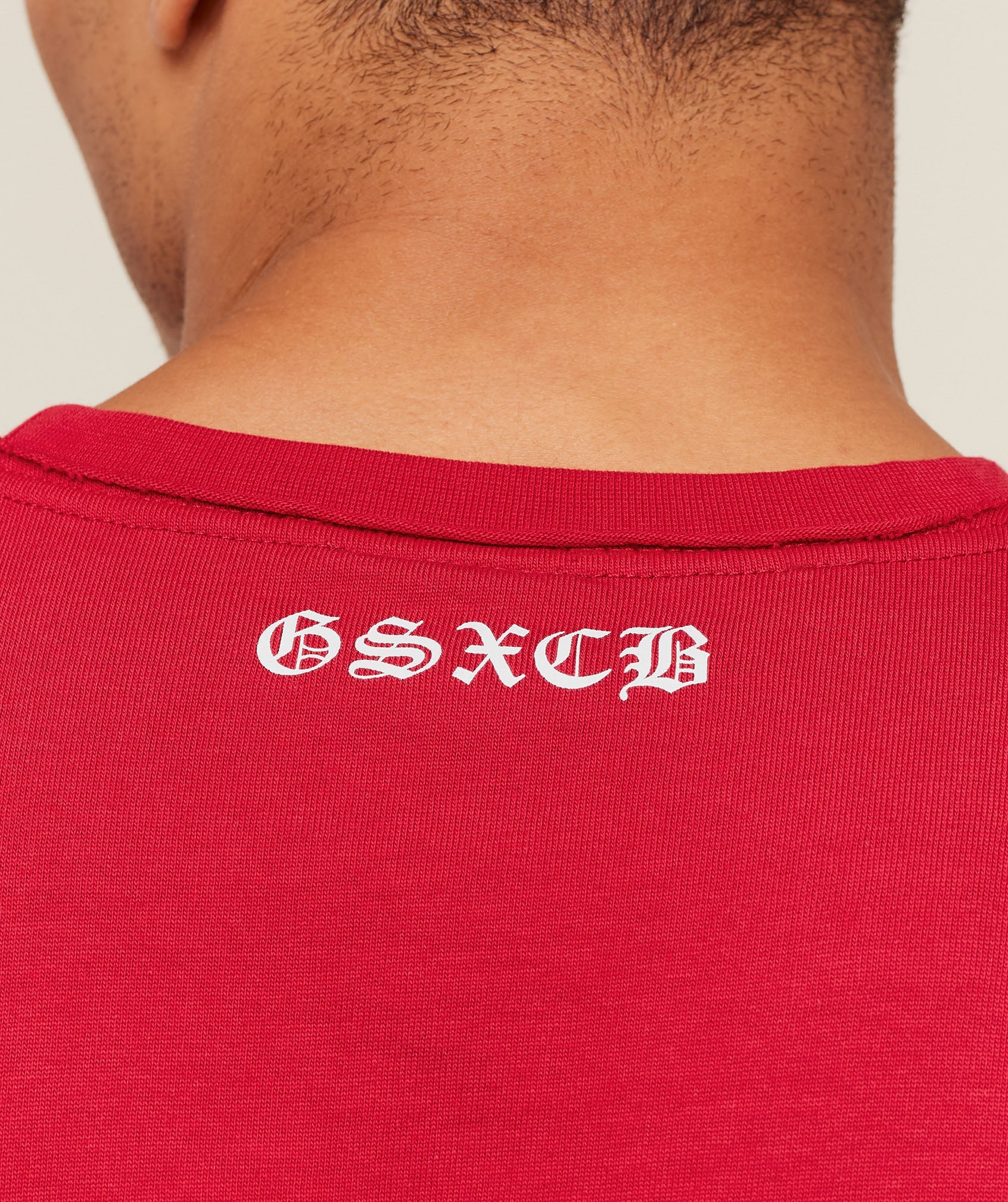 Gymshark x Carlos Belcast Cut off Tee - Carmine Red