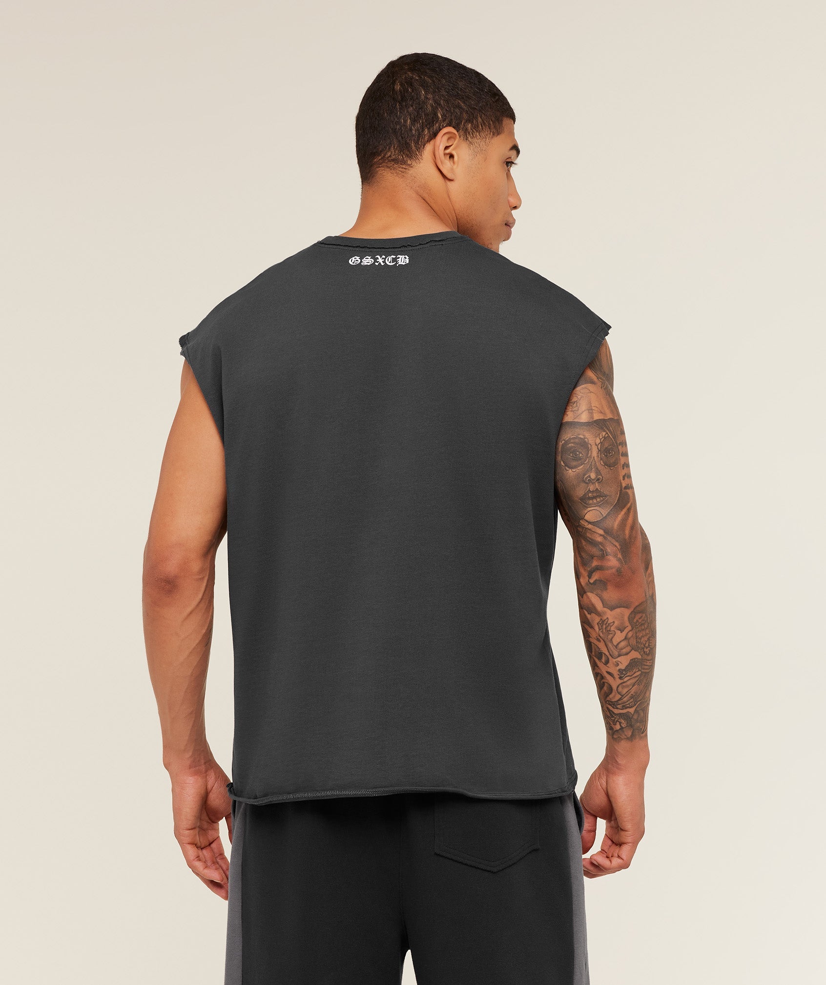 Gymshark x Carlos Belcast Cut off Tee -  Onyx Grey
