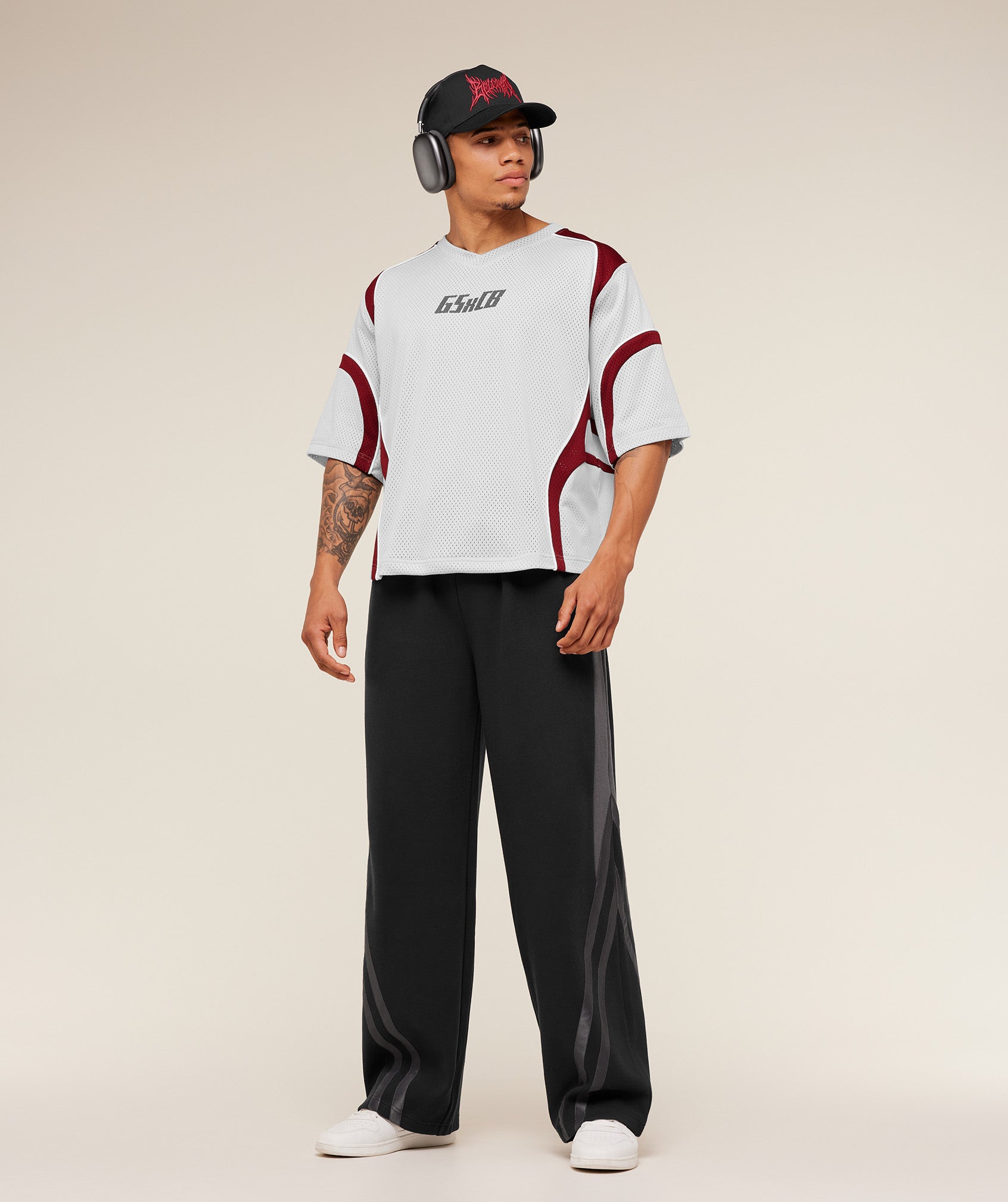 Gymshark x Carlos Belcast Mesh Jersey - Light Grey