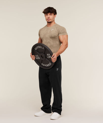 Gymshark Geo Seamless T-Shirt - Cement Brown/Soul Brown