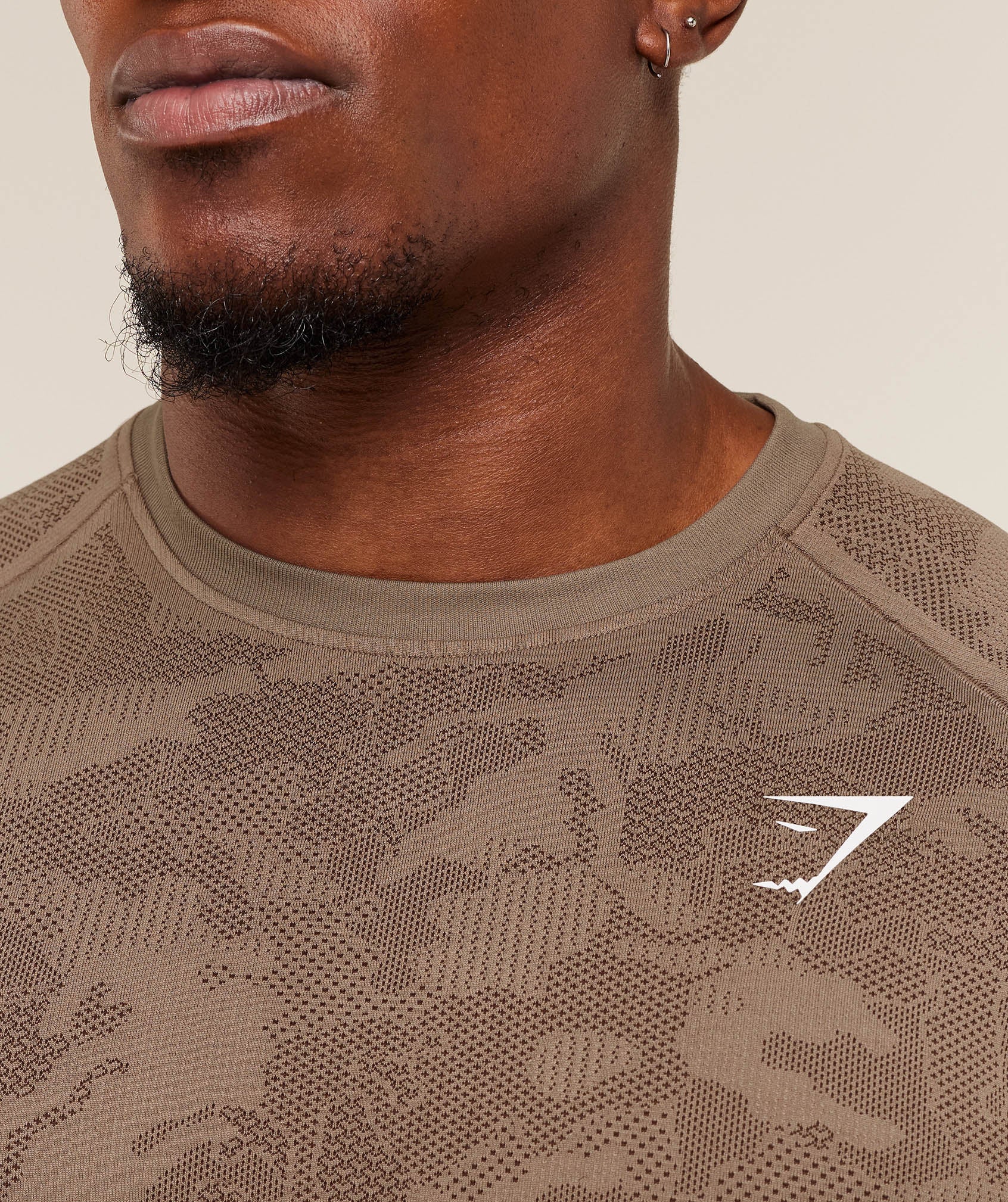 Gymshark Geo Seamless T-Shirt -  Lifestyle Brown /  Archive Brown