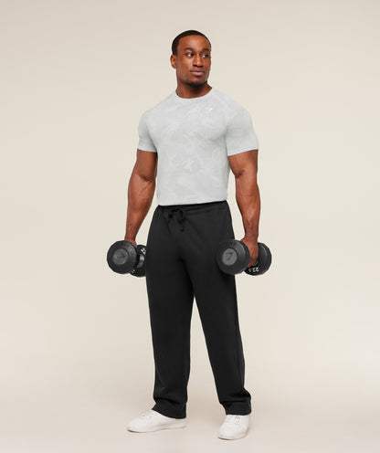 Gymshark Geo Seamless T-Shirt - Light Grey/Smokey Grey