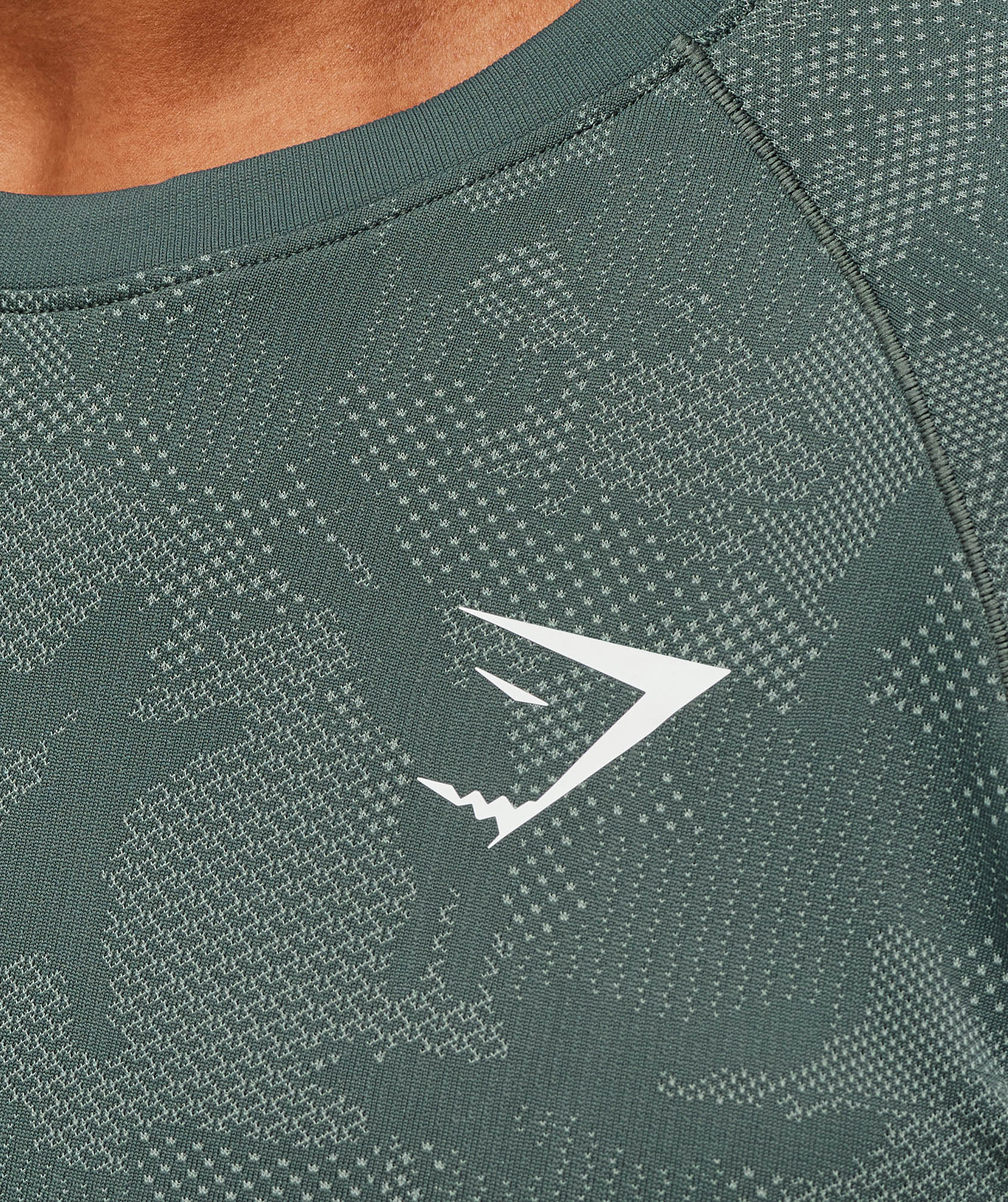 Gymshark Geo Seamless T-Shirt - Slate Teal/Denim Grey