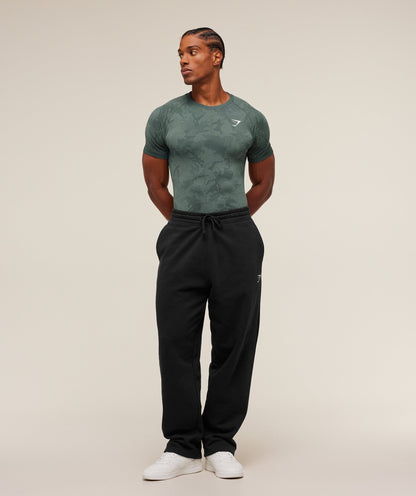 Gymshark Geo Seamless T-Shirt - Slate Teal/Denim Grey