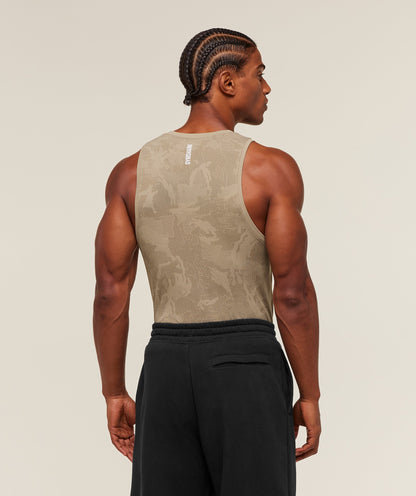 Gymshark Geo Seamless Tank - Cement Brown/Soul Brown
