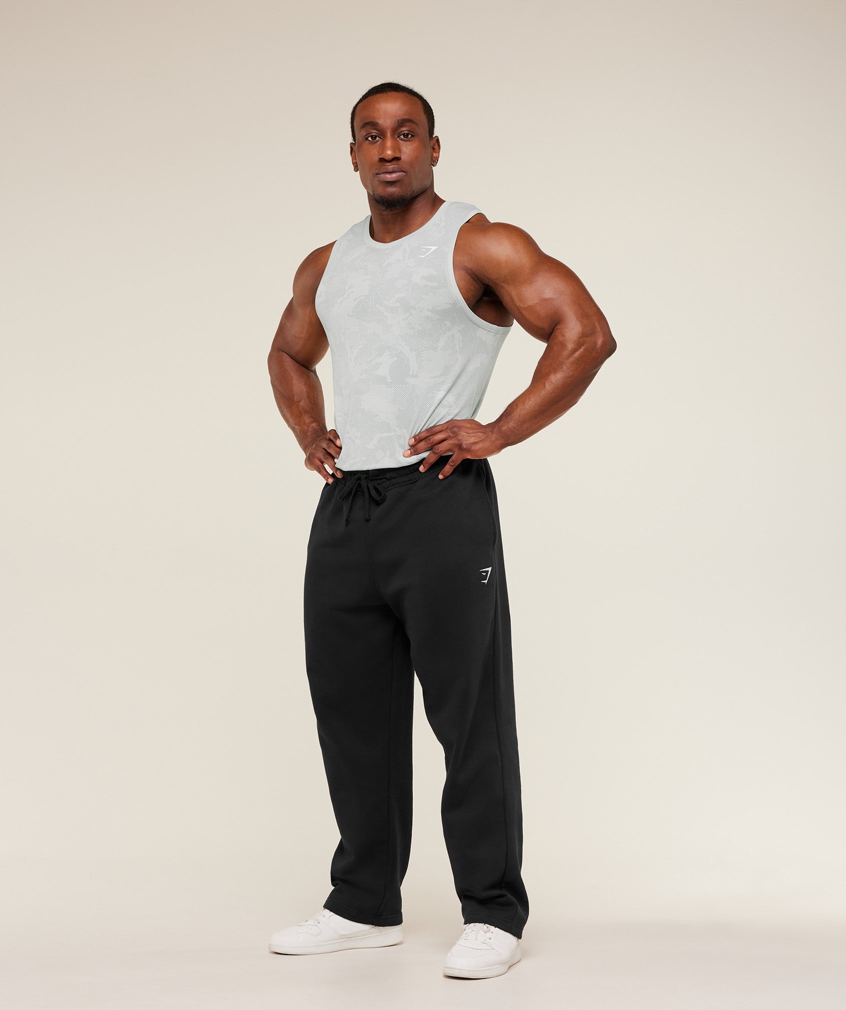 Gymshark Geo Seamless Tank - Light Grey/Smokey Grey
