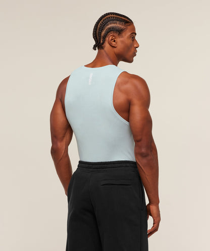 Gymshark Geo Seamless Tank - Smoke Blue/Soft White