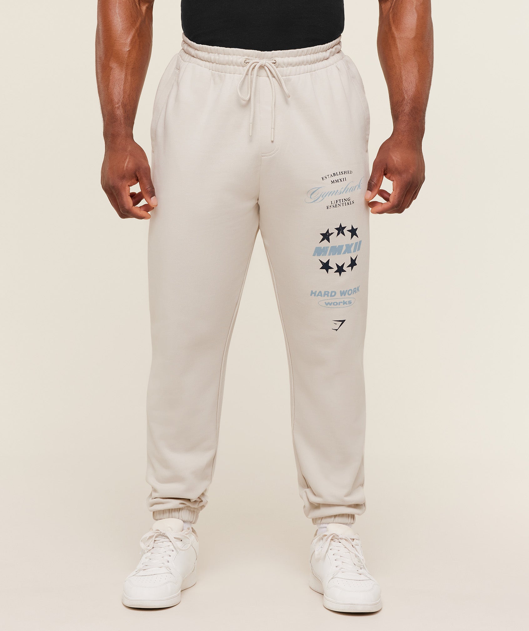 Gymshark Global Lifting Graphic Pant -  Tinted White
