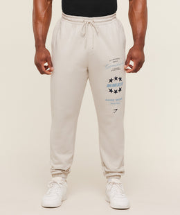 Gymshark Global Lifting Graphic Pant -  Tinted White