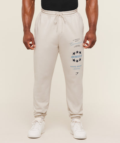 Gymshark Global Lifting Graphic Pant -  Tinted White