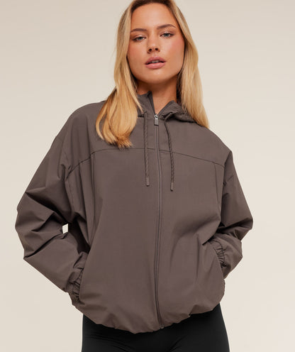Gymshark Weekend Lifestyle Track Jacket - Cool Brown